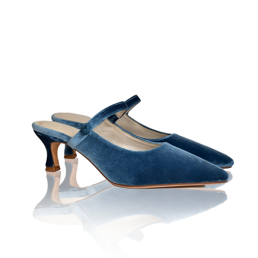 Mules Mary Jane Terciopelo 45