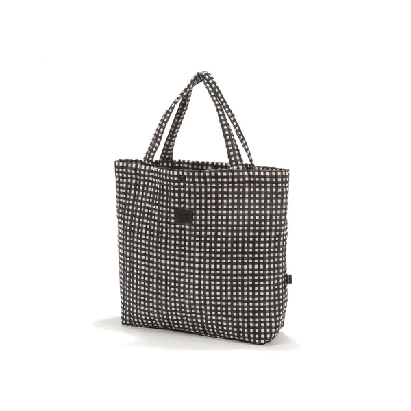 Sac Shopper en Nylon - Noir Vichy