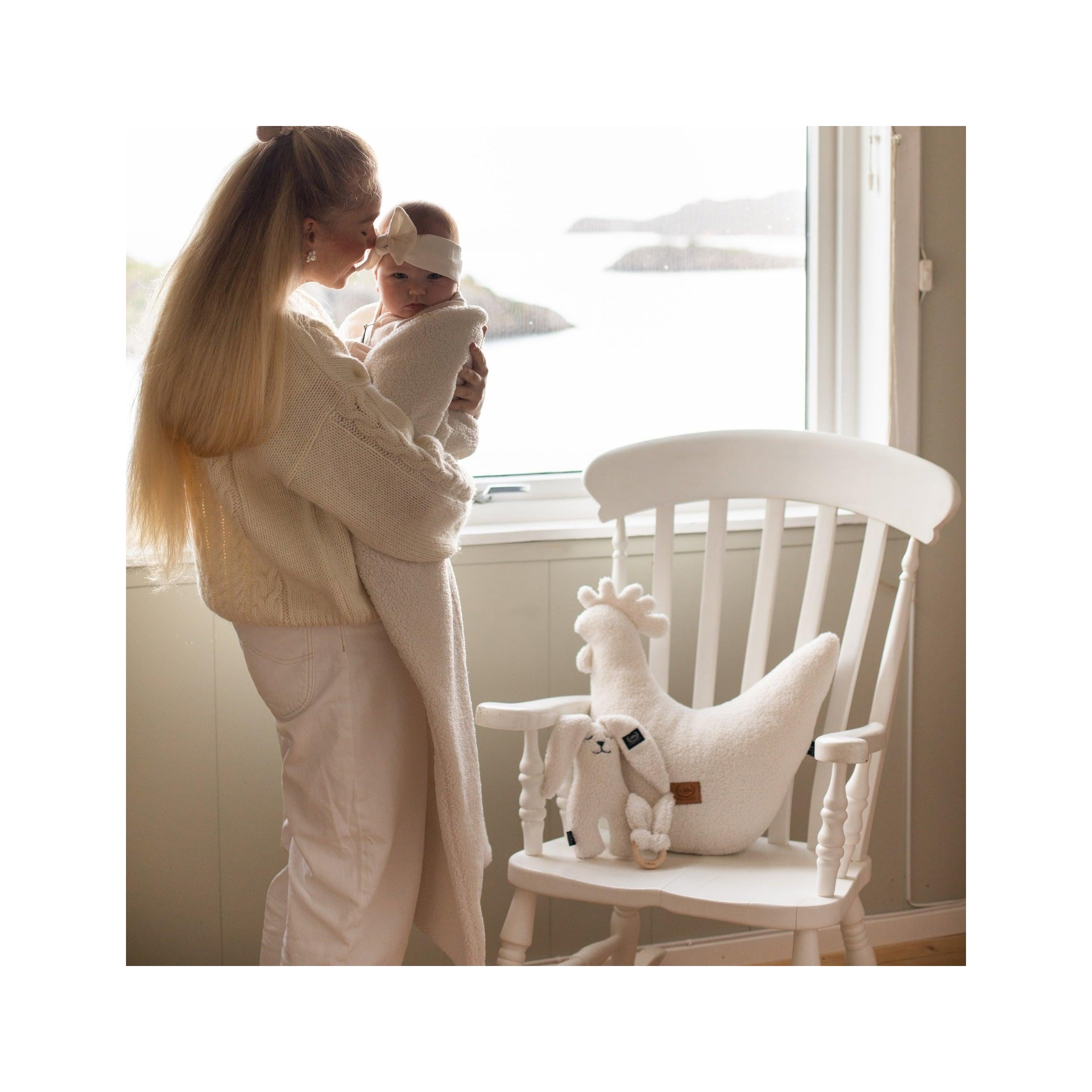Coussin Poule de Grand-mère Dany - Teddy Bear Crème