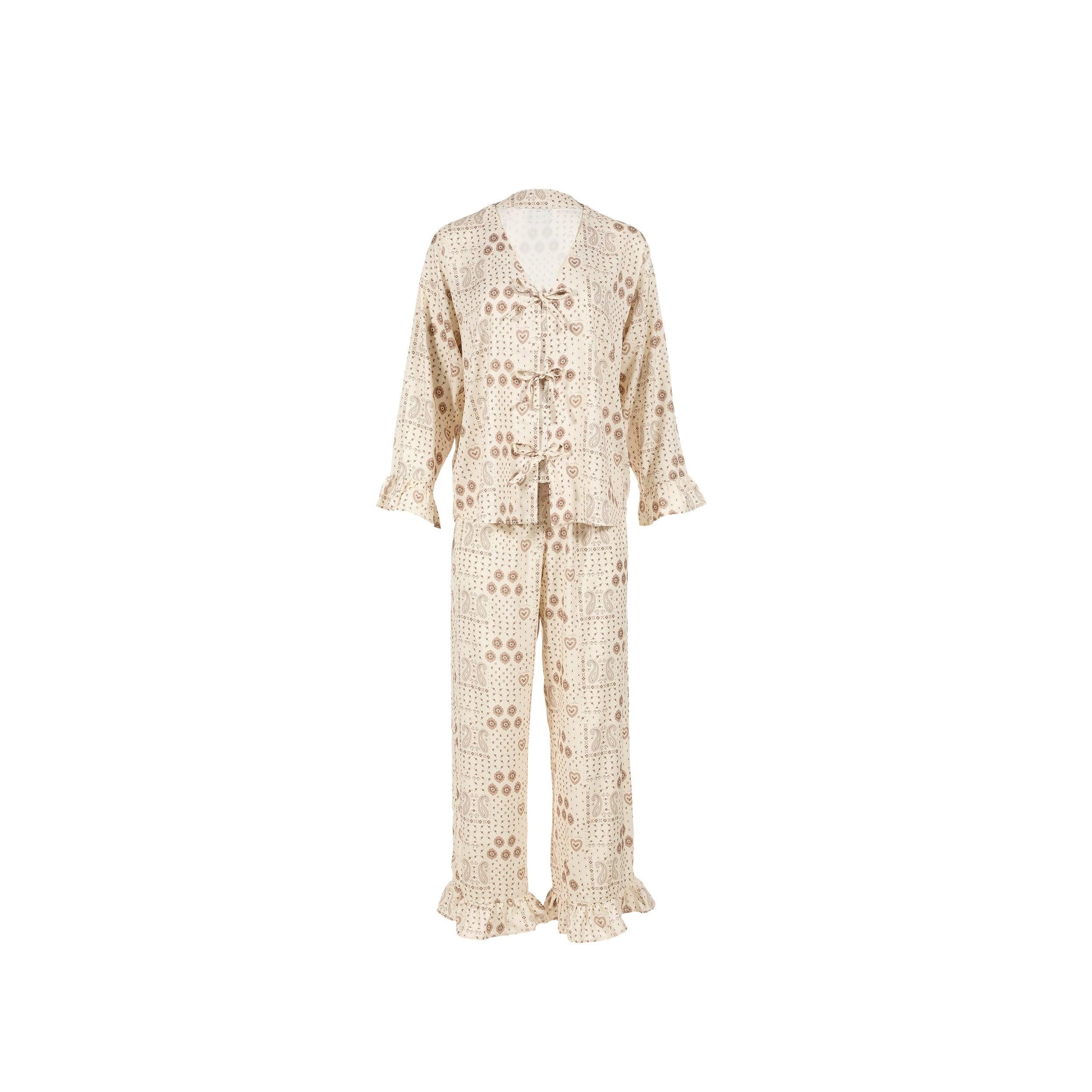 Pijama De Bambú - Bandana Crema
