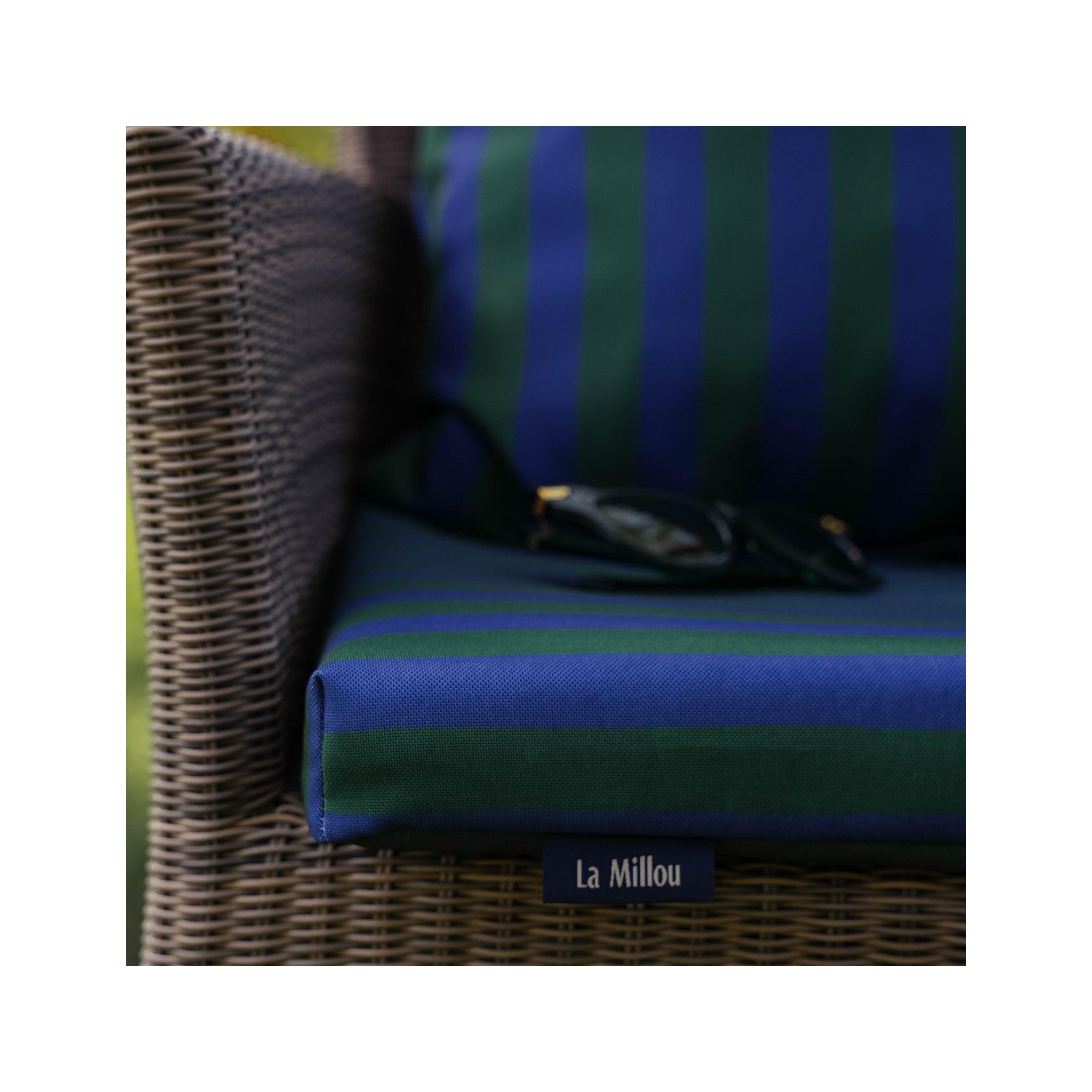 Coussin D’assise pour Jardin - Rayures Vert