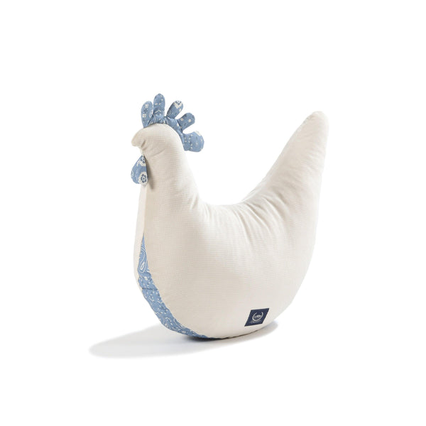 Coussin Poule de Grand-mère Dany Velvet Coton - Bandana Denim