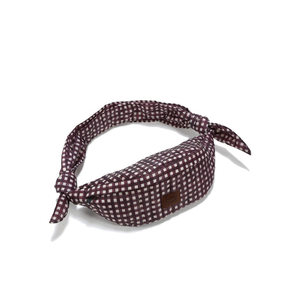 Nylon Belt Bag - Bordeaux Vichy