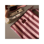 Trousse Imperméable - Rayures Rose