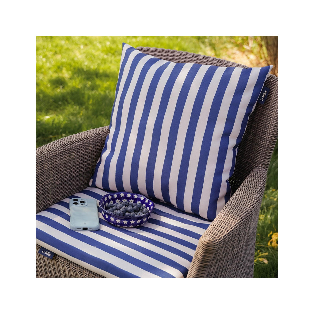 Outdoor Cushion - Navy Stripes