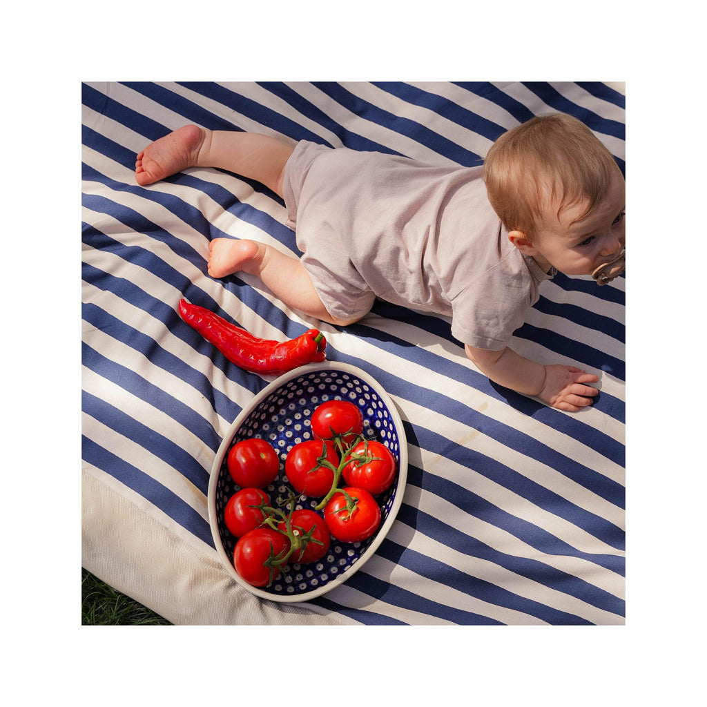Picnic Blanket - Navy Stripes