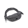 Sac Banane Nylon - Noir Vichy