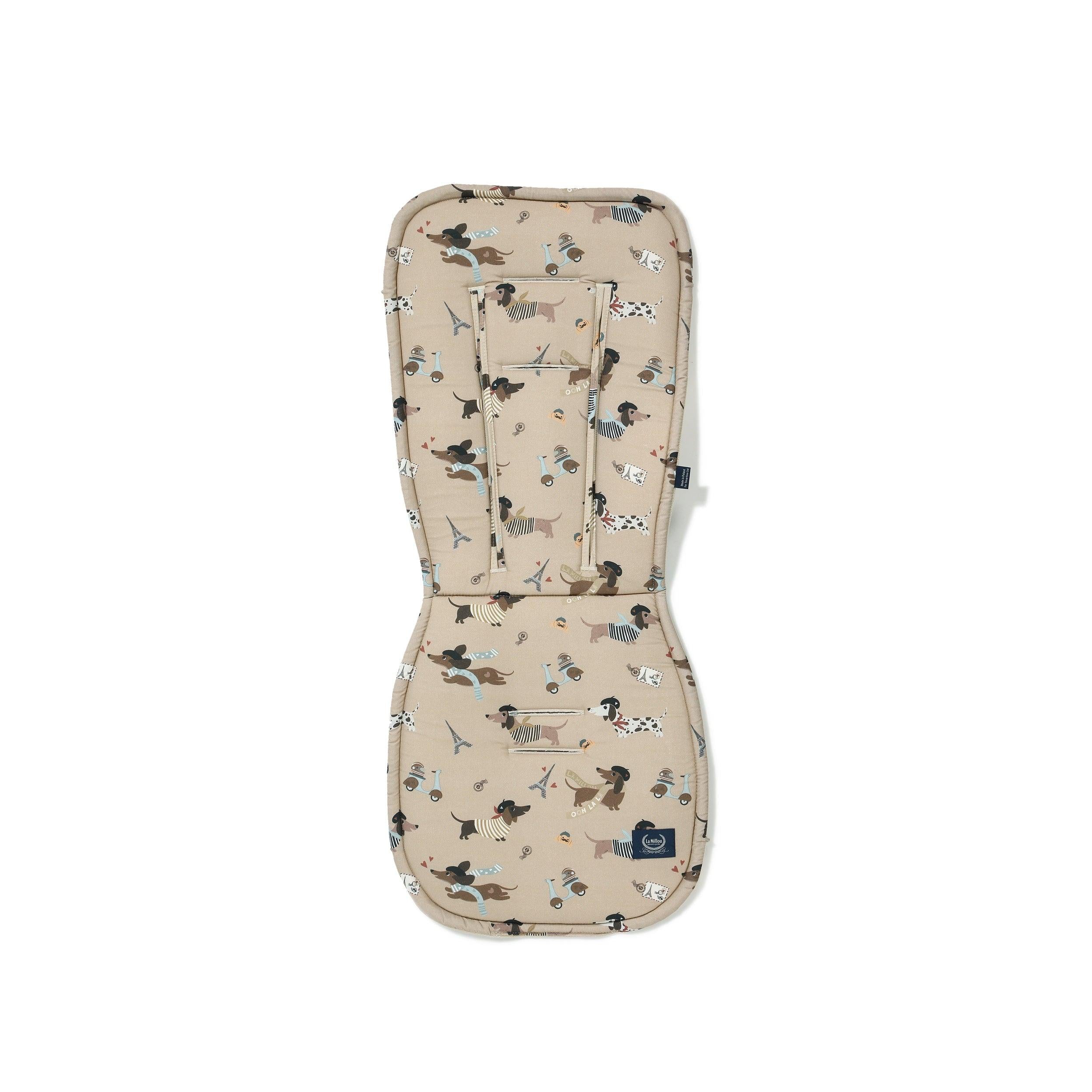 Inserto para cochecito de terciopelo y algodón multicolor - Pierre The Dog