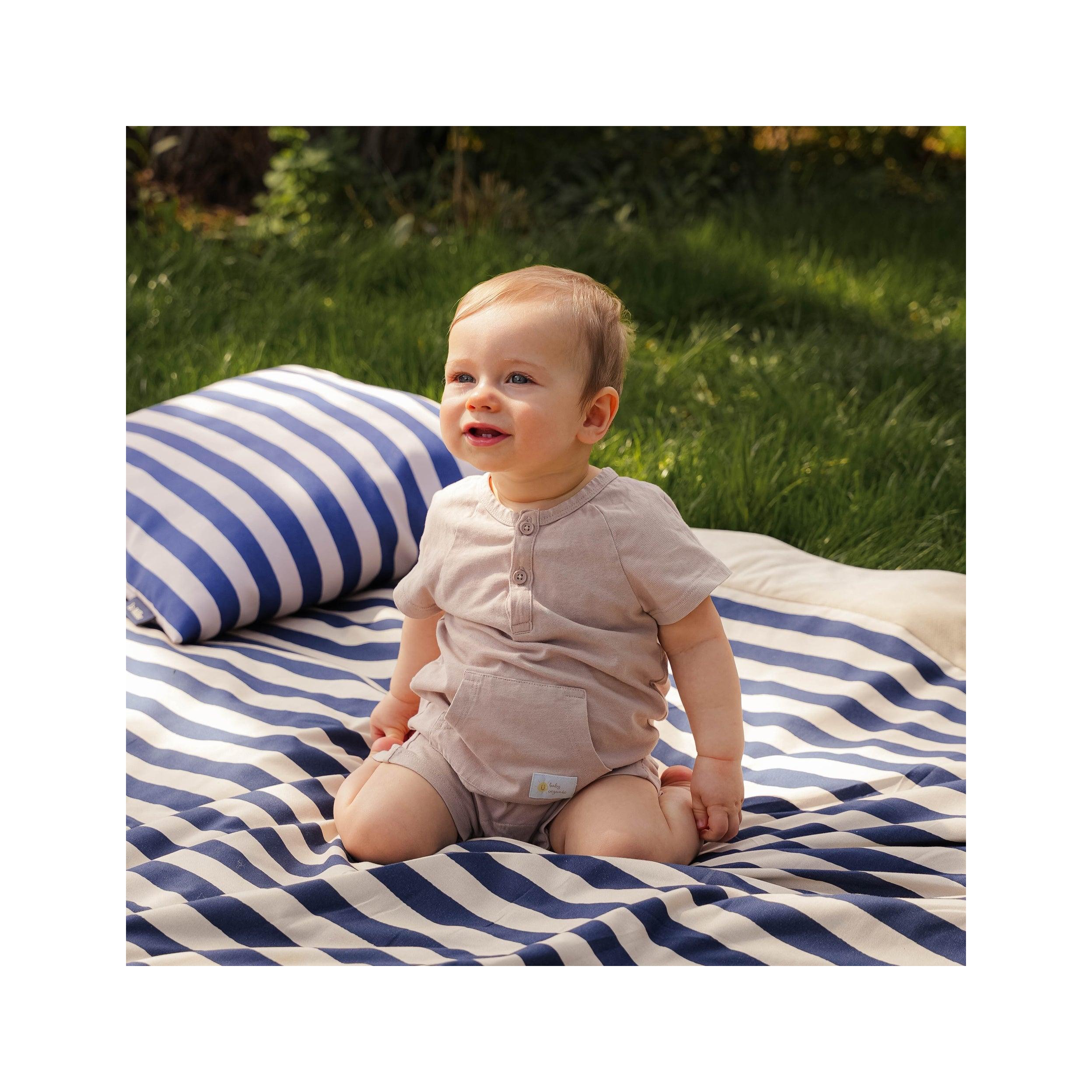 Picnic Blanket - Navy Stripes
