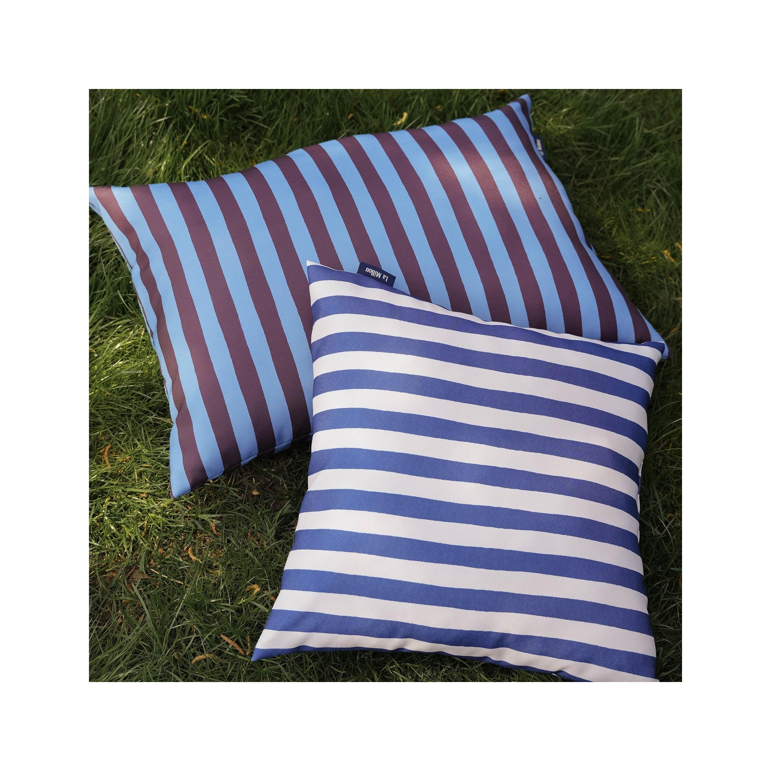Outdoor Cushion - Navy Stripes