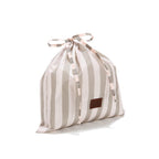 Bolsa de fin de semana de nailon - Rayas Beige