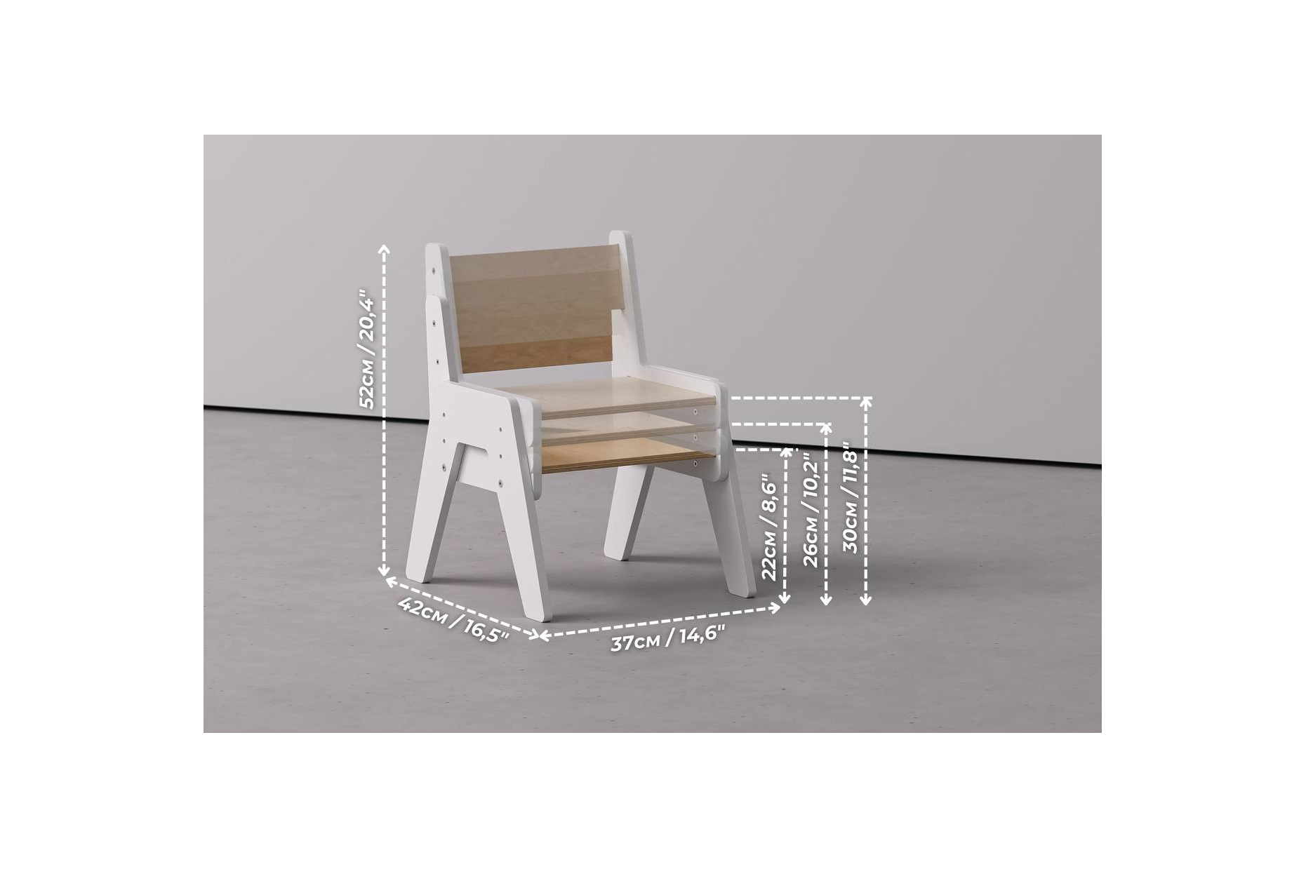 Dúo Mesa y Silla Evolutivas – Blanco