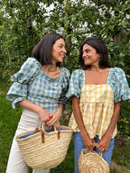 Blusa Maca Azul Y Amarilla