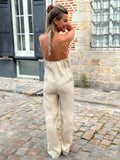 Marie Fluid Beige Jumpsuit