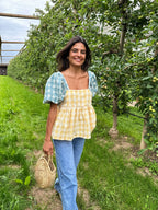 Blusa Maca Azul Y Amarilla