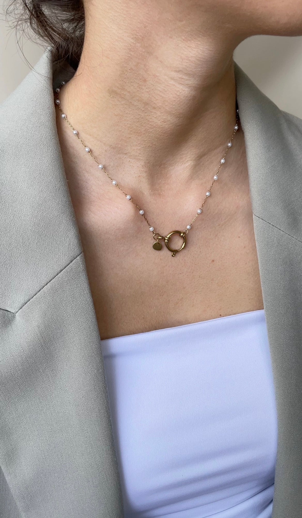 Halsband Simple Pearl