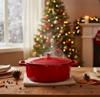 Cocotte De Acero Fundido Ovalada - Roja