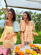 Blusa Maca Azul Y Amarilla