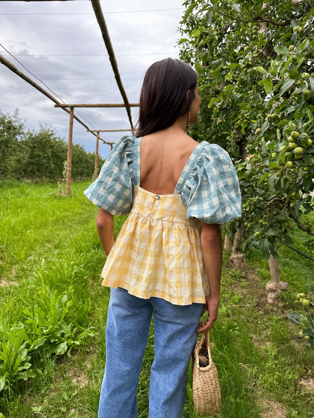 Blusa Maca Azul Y Amarilla
