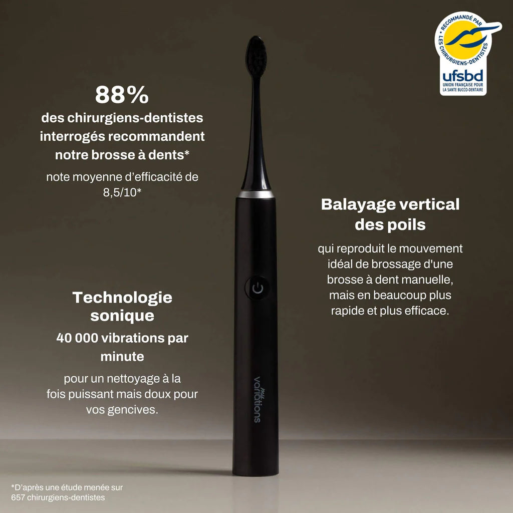 Black Toothbrush + Case + Mount