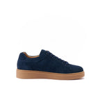 Lace-Up Trainers - Navy Blue - Men's