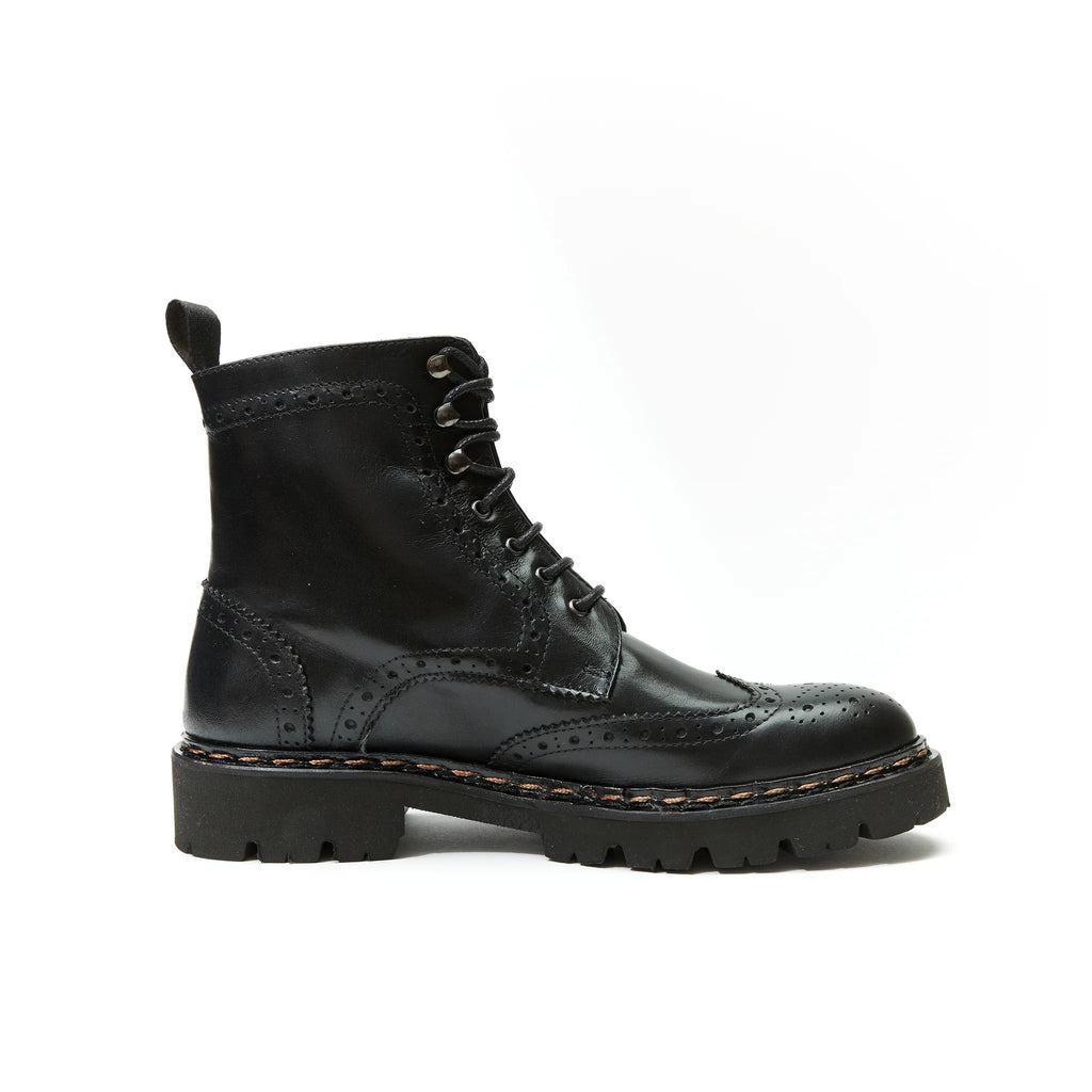 Botas Derby con punta de golf - Negro - Mujer