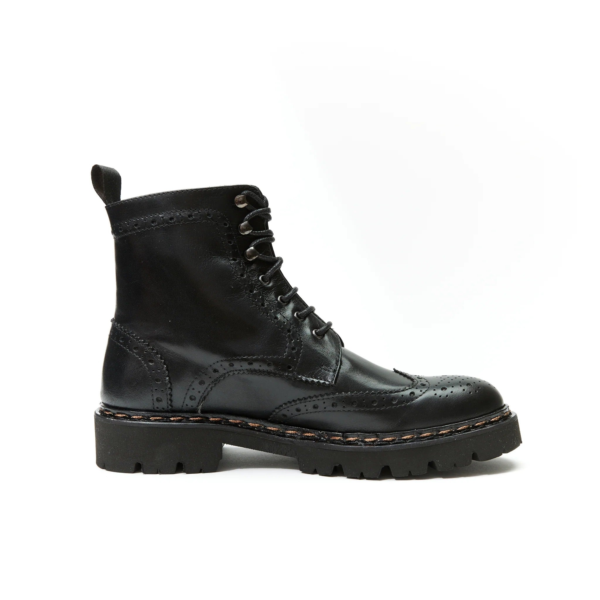 Botas Derby con punta de golf - Negro - Mujer