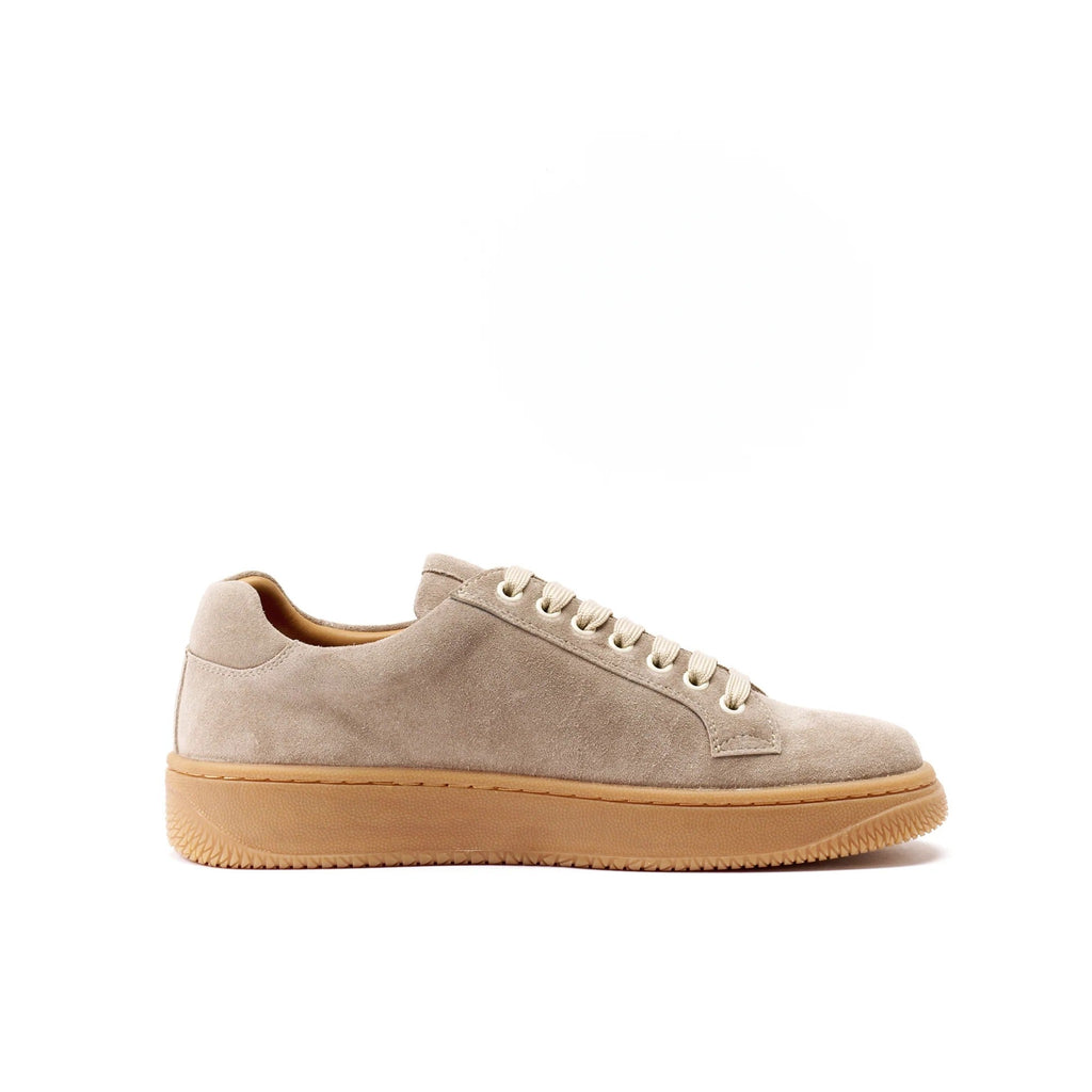 Lace-Up Trainers - Taupe - Women