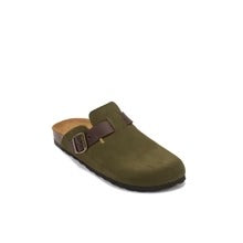 Noe Suede Moss Green Clogs - Women