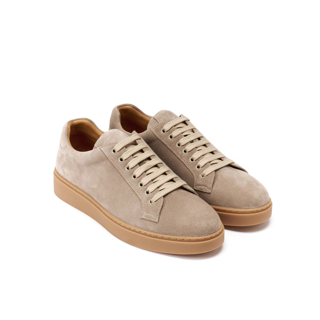 Lace-Up Trainers - Taupe - Men
