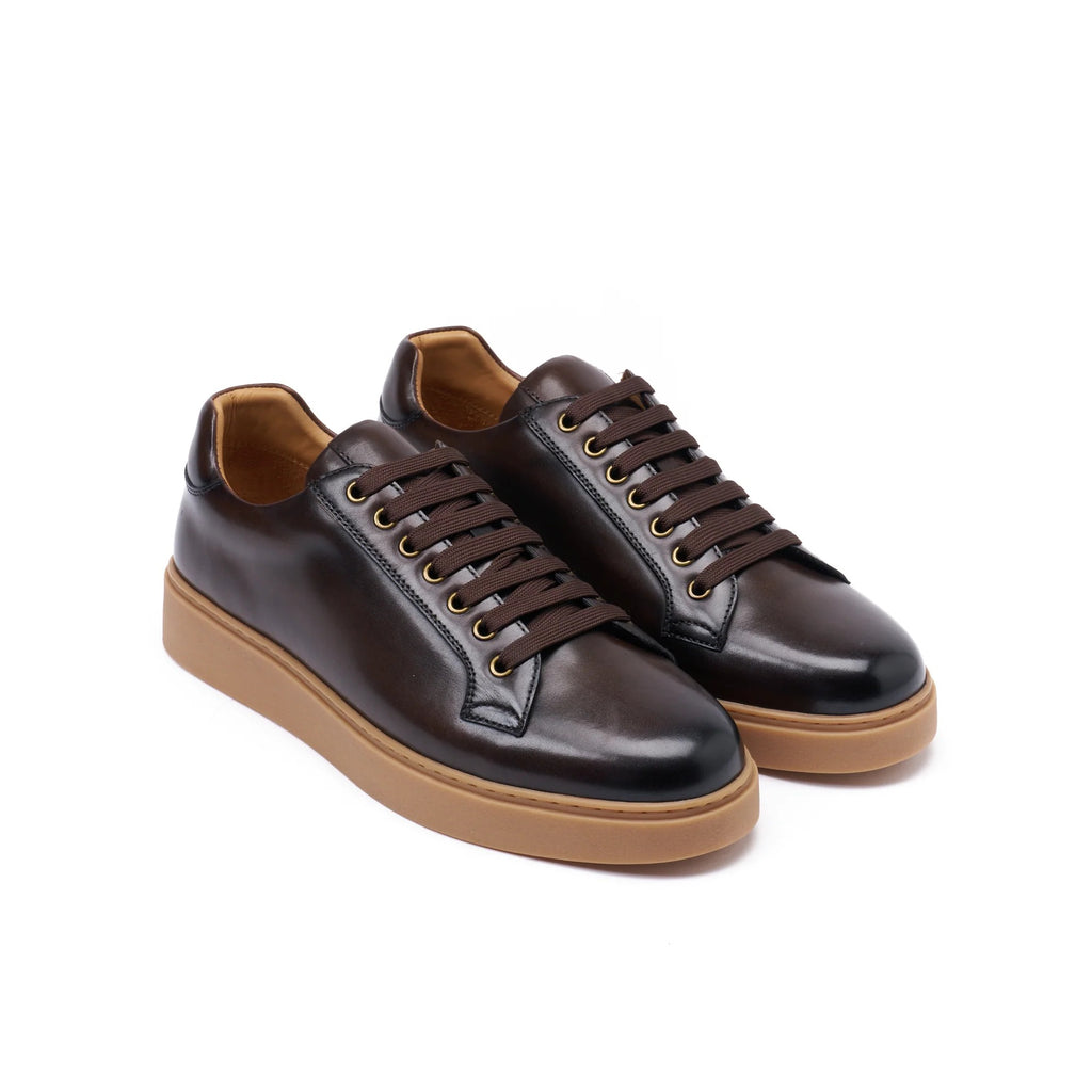 Lace-Up Trainers - Dark Brown - Men
