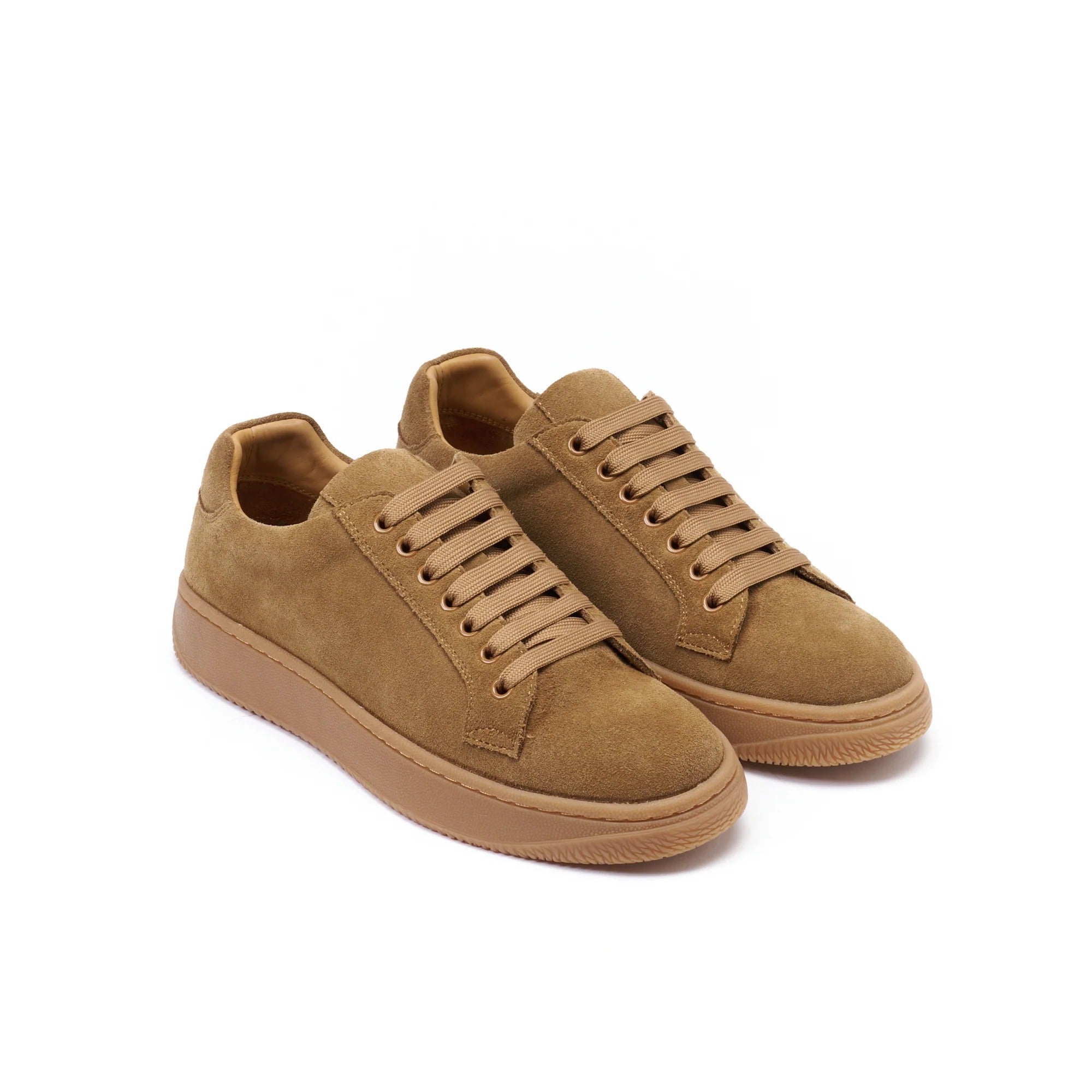 Lace-Up Trainers - Brown - Women
