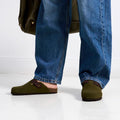 Noe Suede Moss Green Clogs - Women