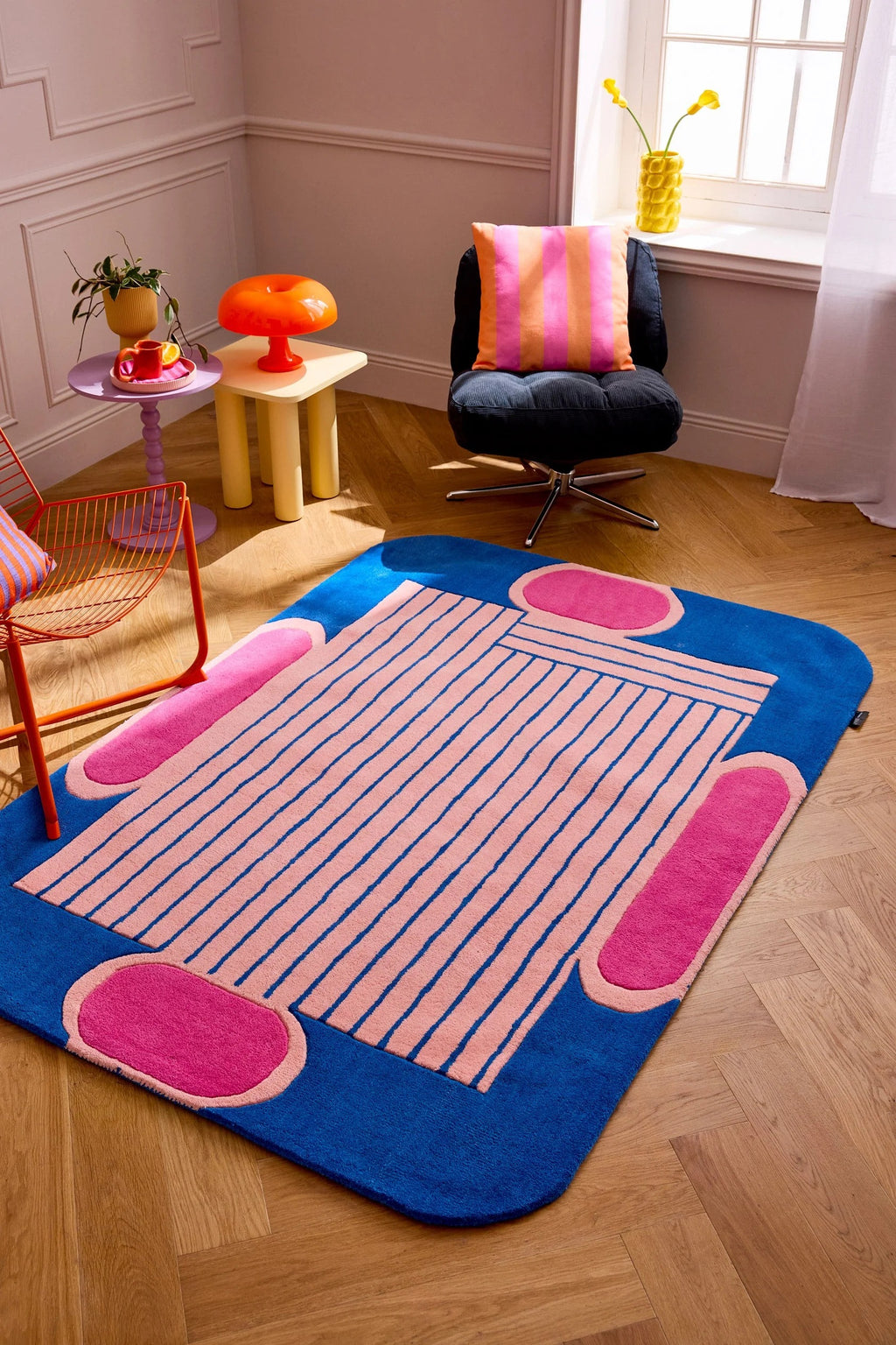 Nuage Sucré - Indoor Rug - Wool/Cotton - Blue