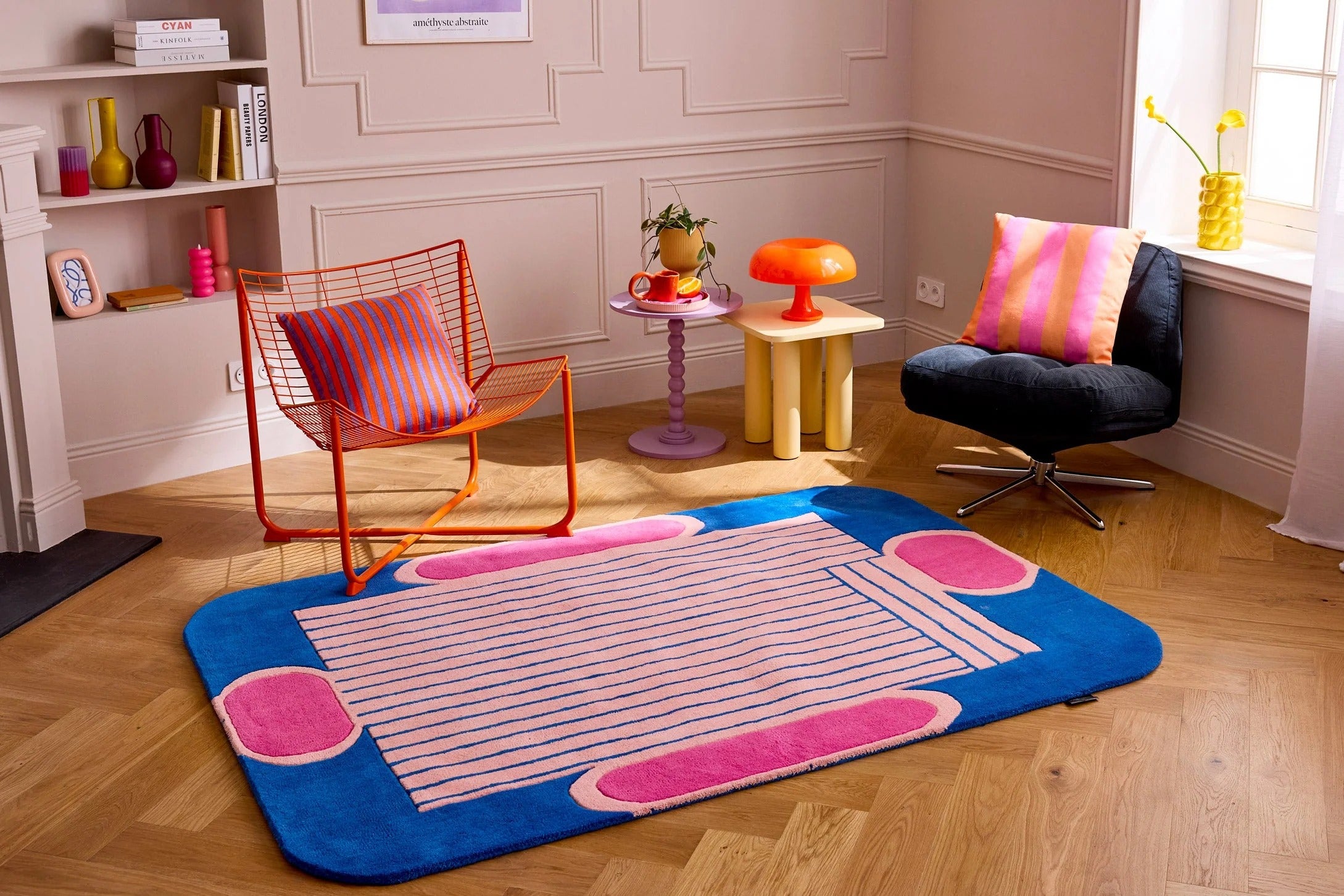 Nuage Sucré - Indoor Rug - Wool/Cotton - Blue