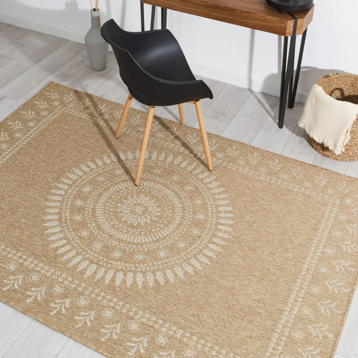 Nature - Tapis D'Intérieur/Extérieur - Polypropylène - Blanc