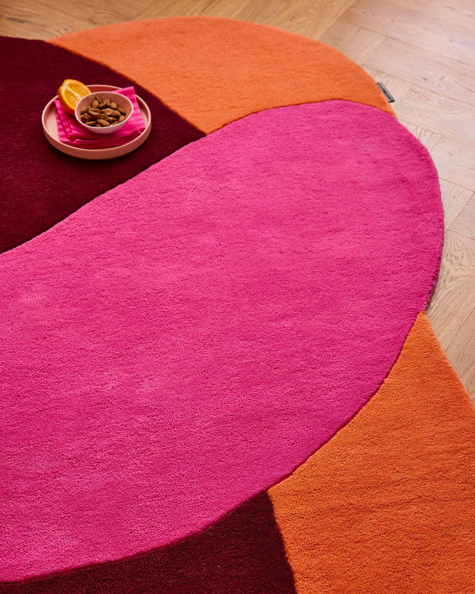 Nuage Sucré - Tapis D'Intérieur - Laine/Coton - Rose