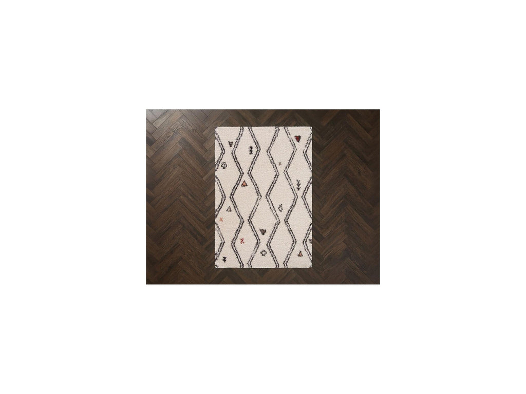 Naly - Tapis Poils Longs - Motif Graphique