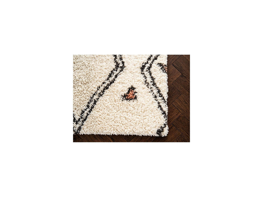 Naly - Tapis Poils Longs - Motif Graphique