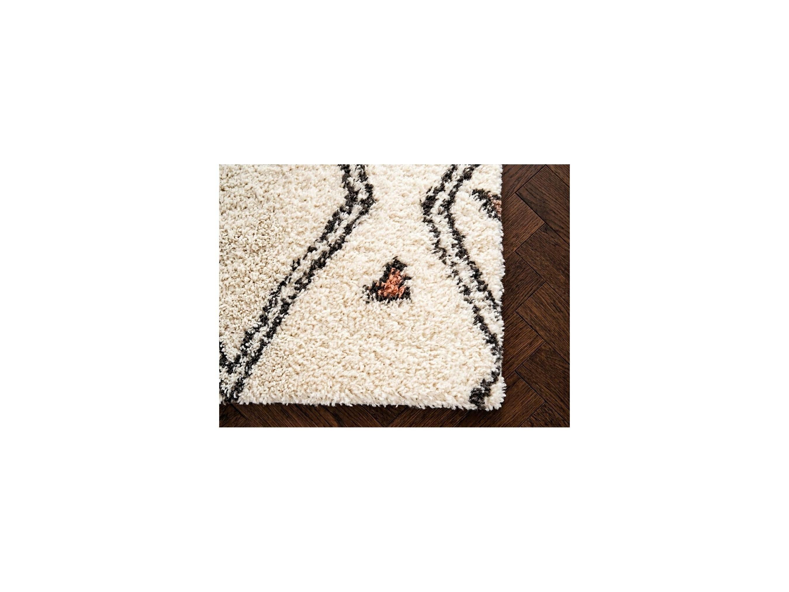 Naly - Tapis Poils Longs - Motif Graphique