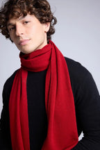 Unisex Scarf Stole - Burgundy Red - Unisex - 100% Cashmere