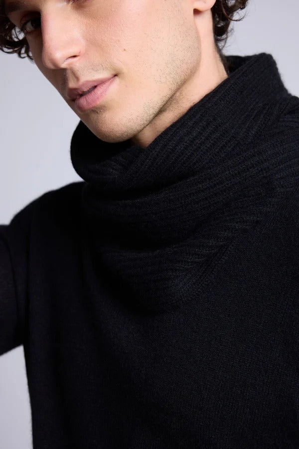 Scaldacollo Elio - Nero - Unisex - 100% Cashmere