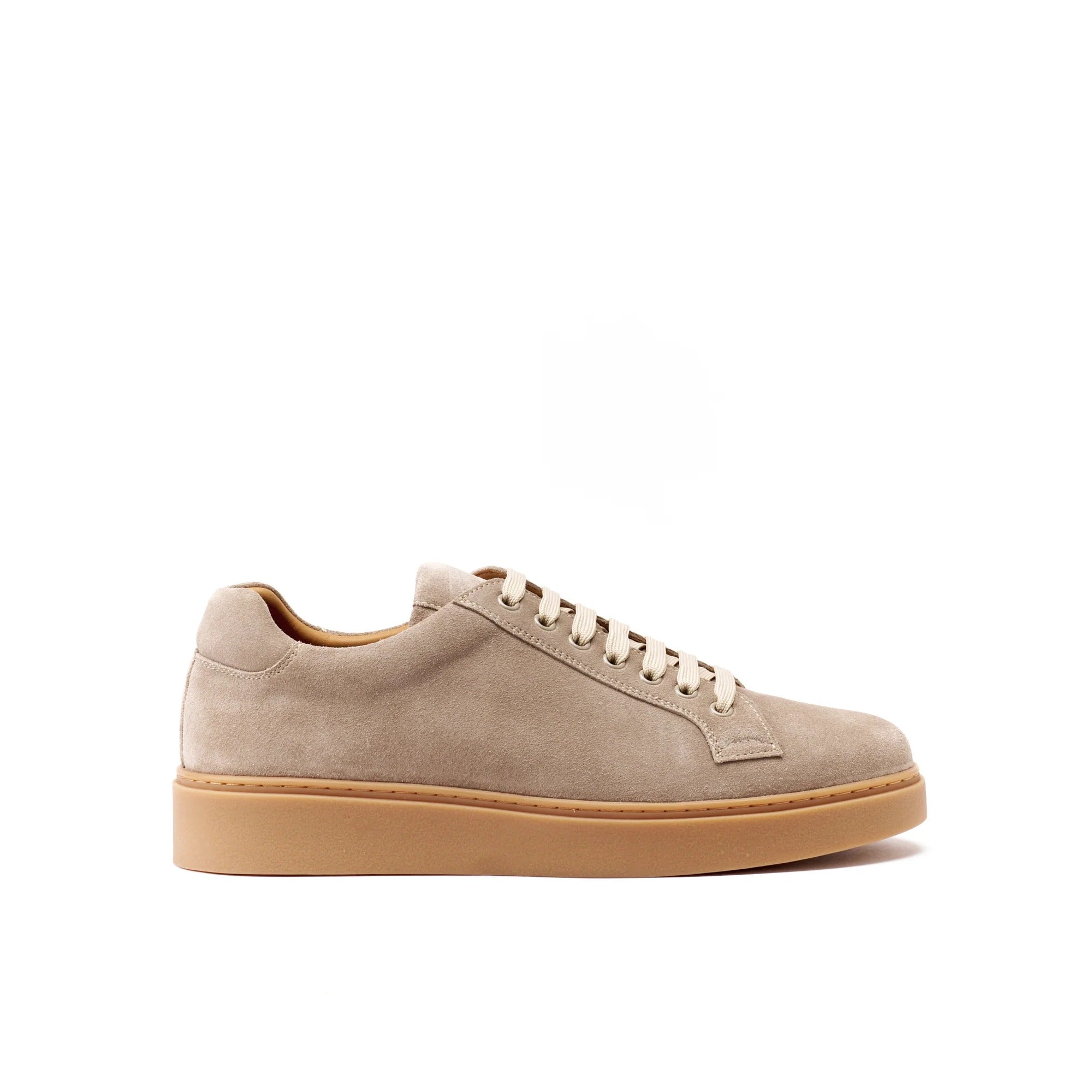 Lace-Up Trainers - Taupe - Men