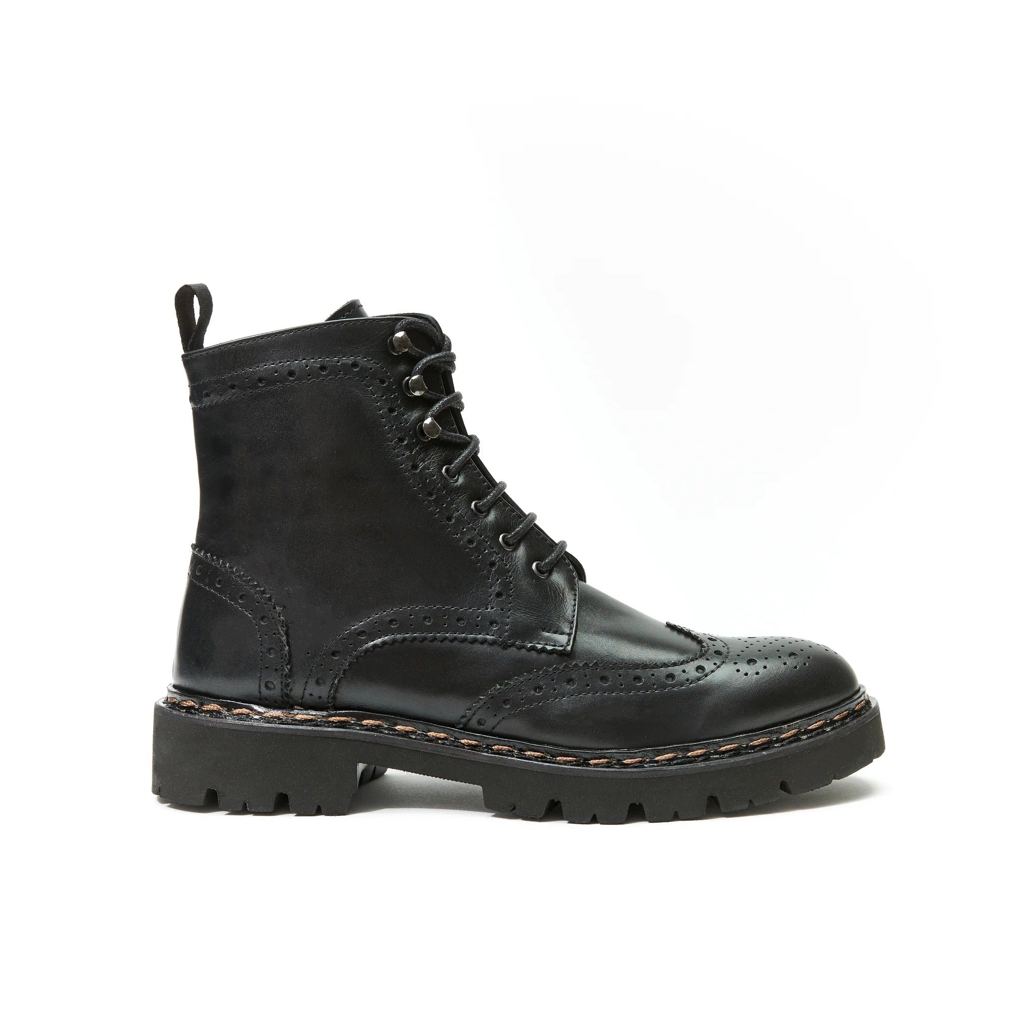 British Passport - Golf Toe Derby Boots - Black - Women's