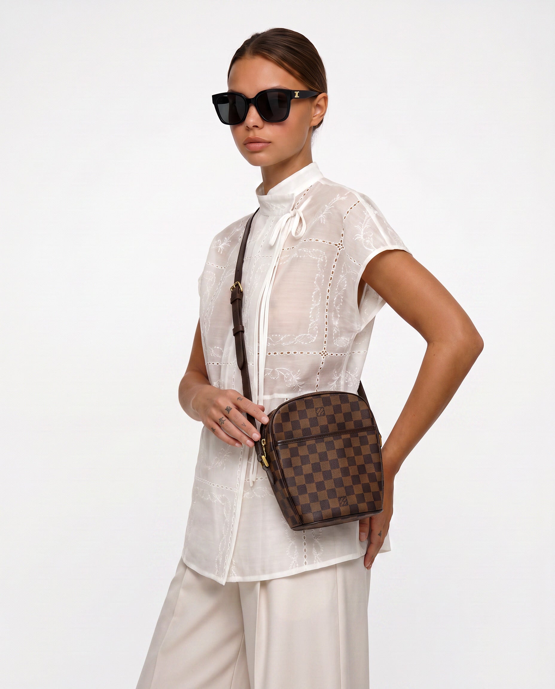 Louis Vuitton Ipanema Mm Damier Ébano