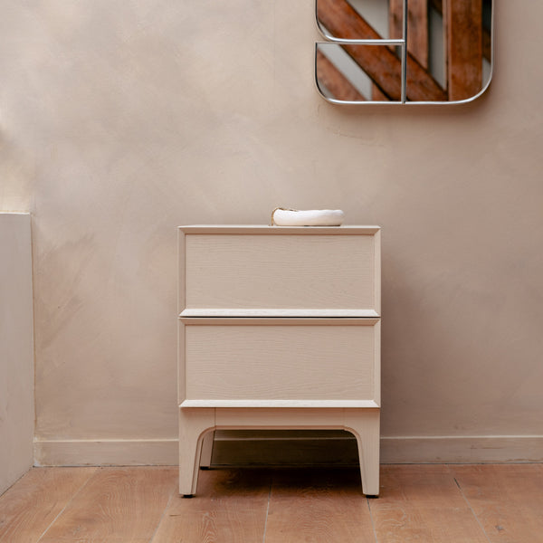 June - Bedside Table - Solid Oak - Beige