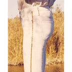 Vaquero Skinny Cropped Lily Herring - Denim Off White - Mujer