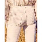 Vaquero Skinny Cropped Lily Herring - Denim Off White - Mujer