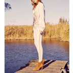 Vaquero Skinny Cropped Lily Herring - Denim Off White - Mujer
