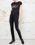 Jean Skinny Noris Studs - Dnm Black - Femme